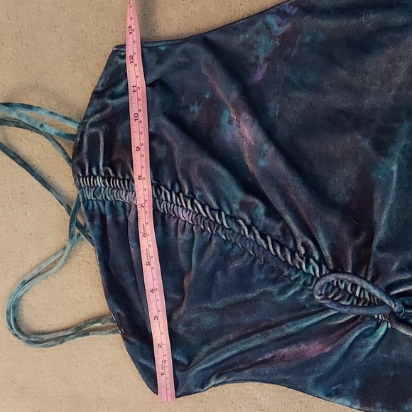 NWOT Free People Rare Asymmetrical Velvet Top XS - Picture 7 of 12